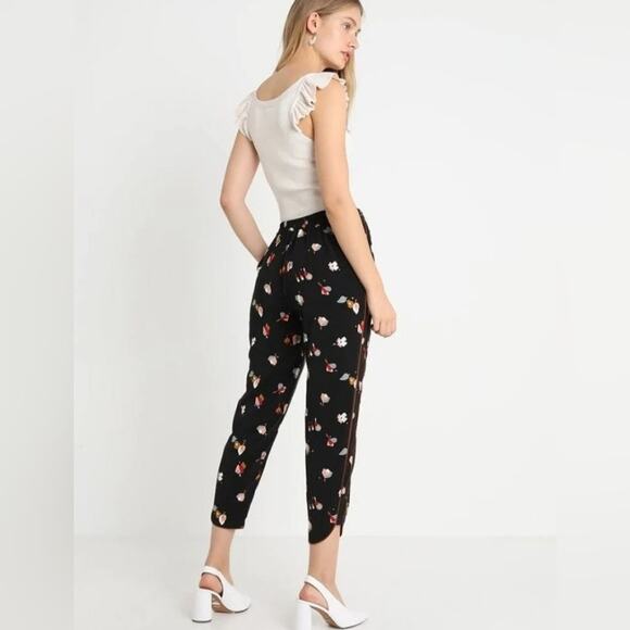 NEW Ted Baker Flisie Color By Number Floral Drawstring Jogger Pant Size 3 (US 8) - Picture 3 of 11